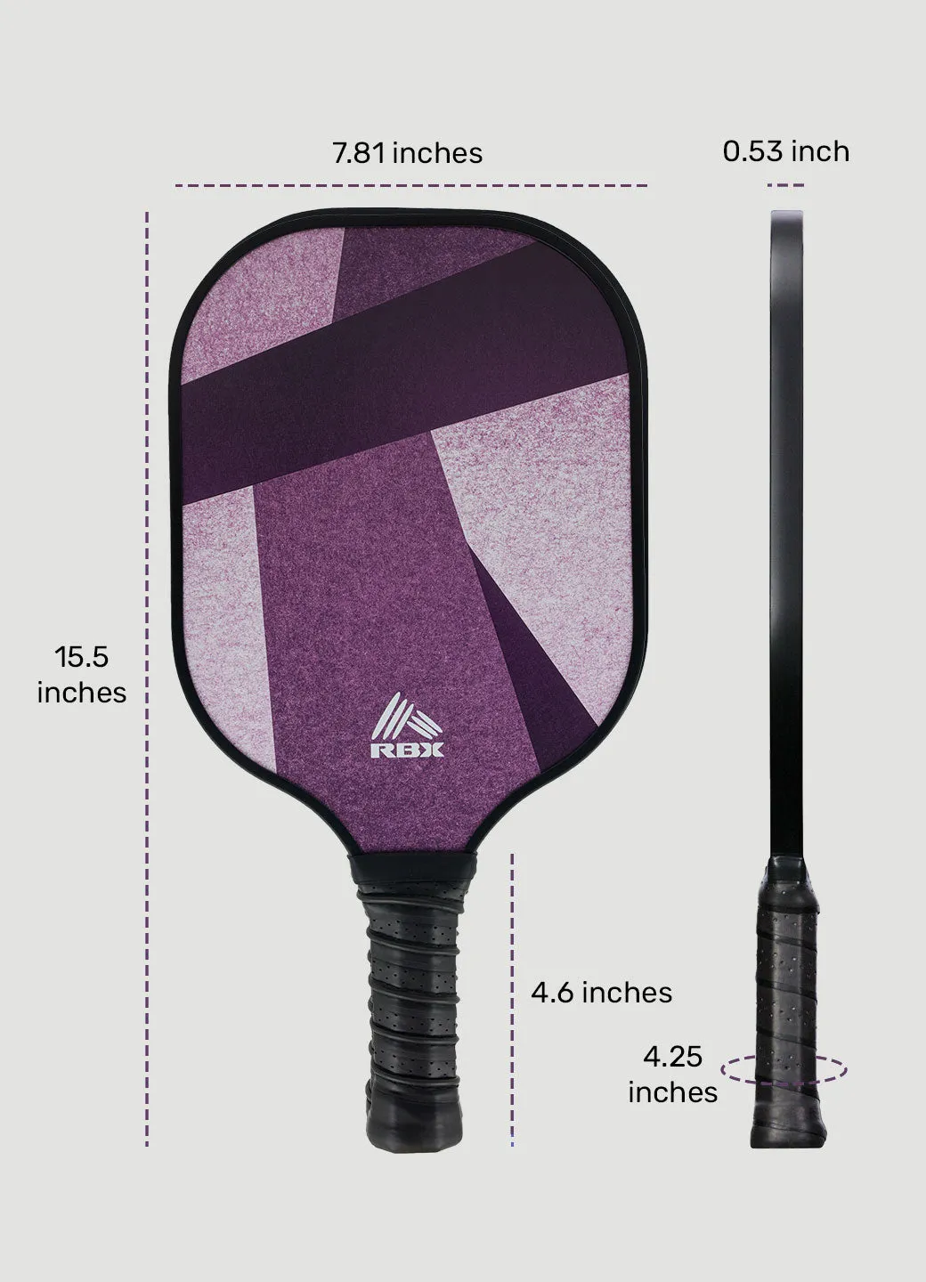 Geometric Pickleball Paddle with Cover