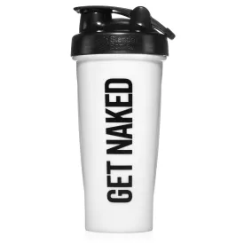 GET NAKED Naked Nutrition Shaker Bottle with Blender Ball - 28oz - White