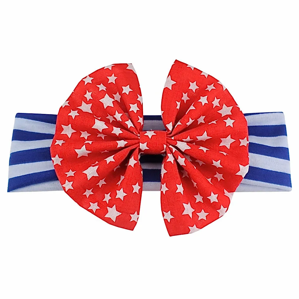 Girls American Flag Print Headbands