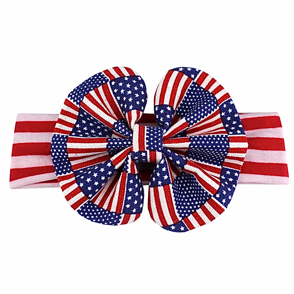 Girls American Flag Print Headbands