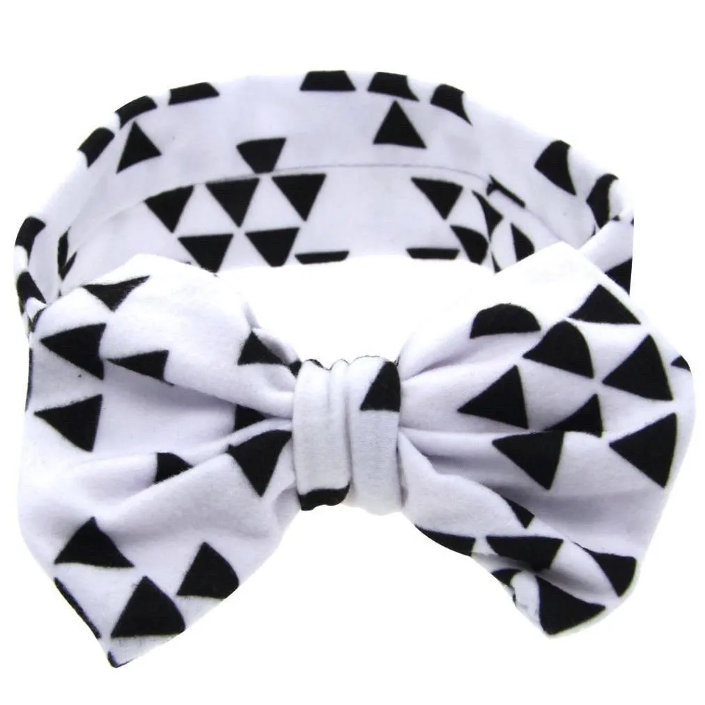 Girls Butterfly Bowknot Elastic Print Headband