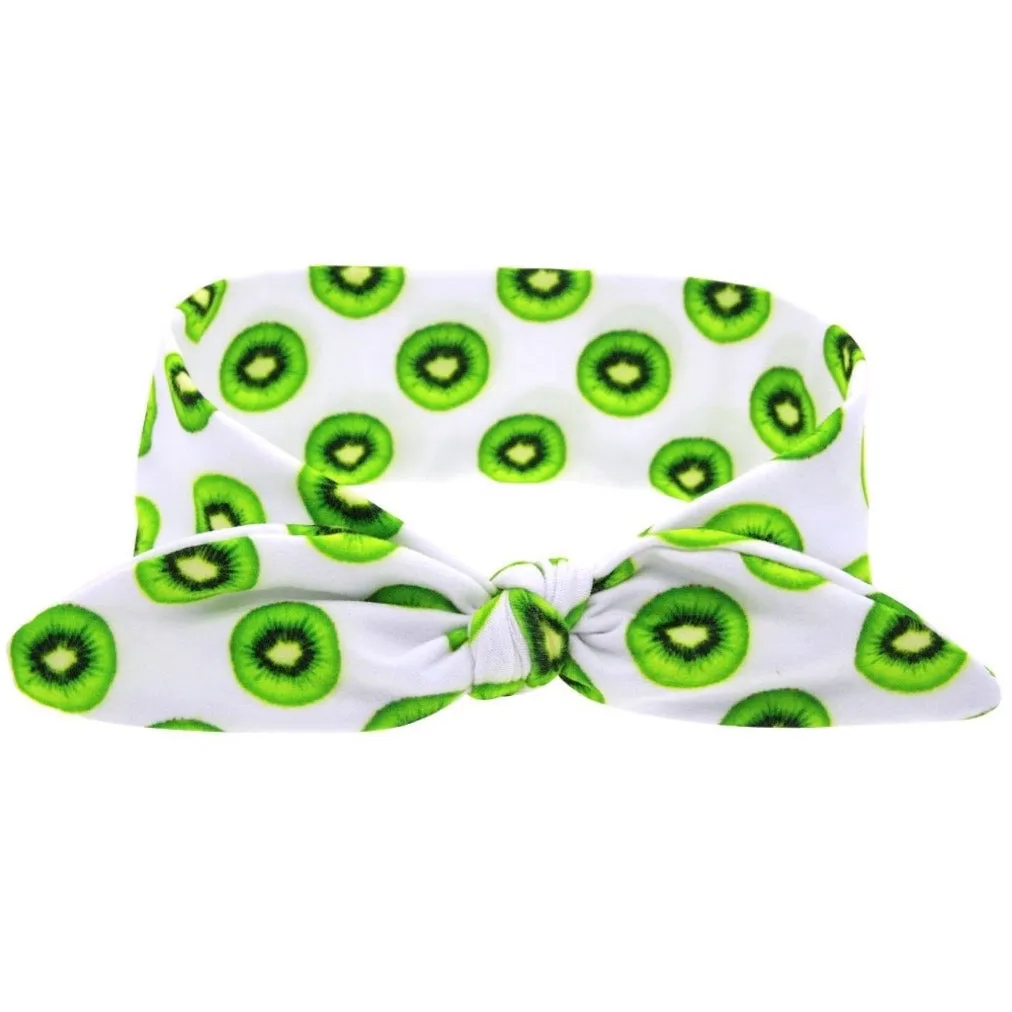 Girls Fruit Print Bowknot Tie Headband