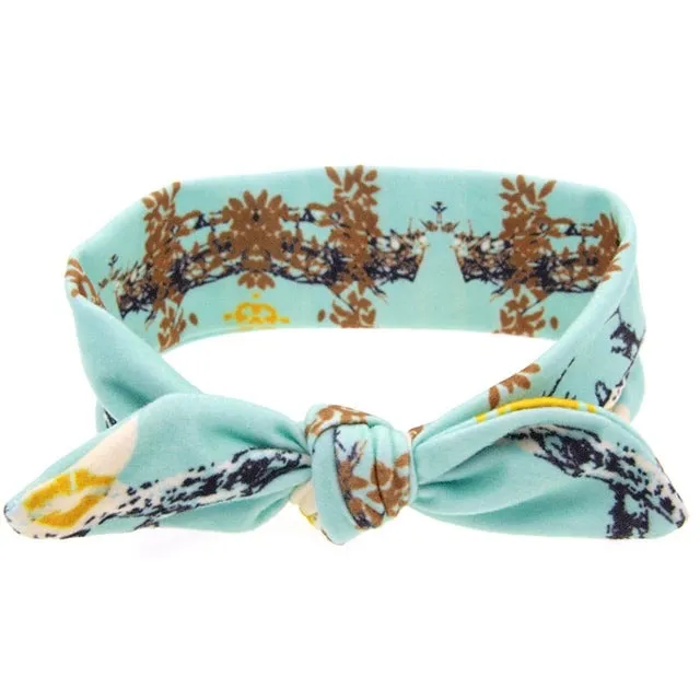 Girls Fruit Print Bowknot Tie Headband