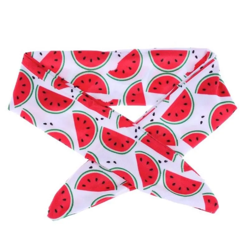 Girls Fruit Print Bowknot Tie Headband