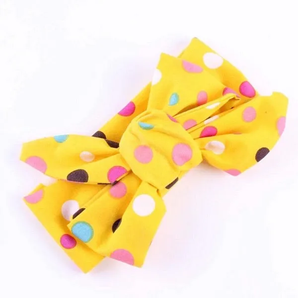 Girls Polka Dot Bowknot Tie Headband