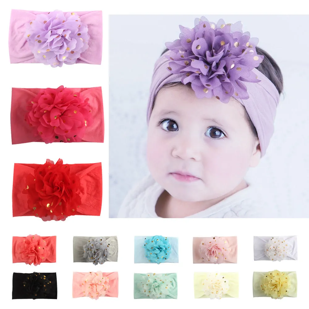 Girls Stretch Chiffon Flower Headband - ONLY 5 LEFT!!!