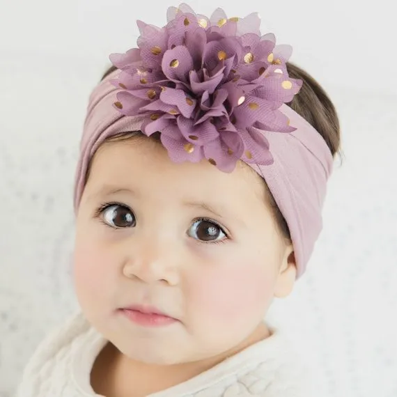 Girls Stretch Chiffon Flower Headband - ONLY 5 LEFT!!!