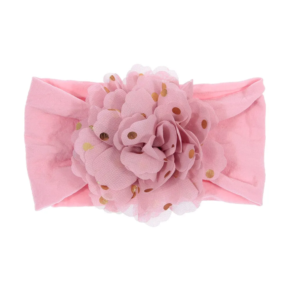 Girls Stretch Chiffon Flower Headband - ONLY 5 LEFT!!!