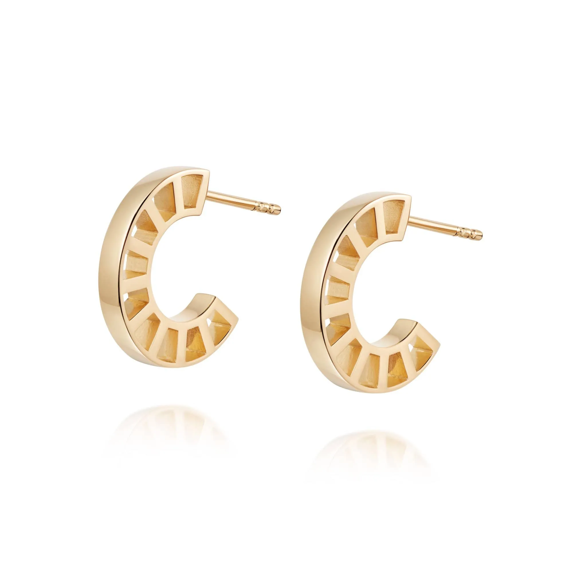 Goldie Huggie Hoop Earrings 18ct Gold Plate