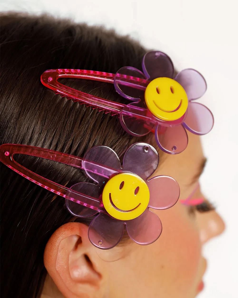 Good Day In My Mind Smiley Hair Clips