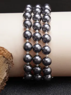 Grey Pearl Beaded Bracelet