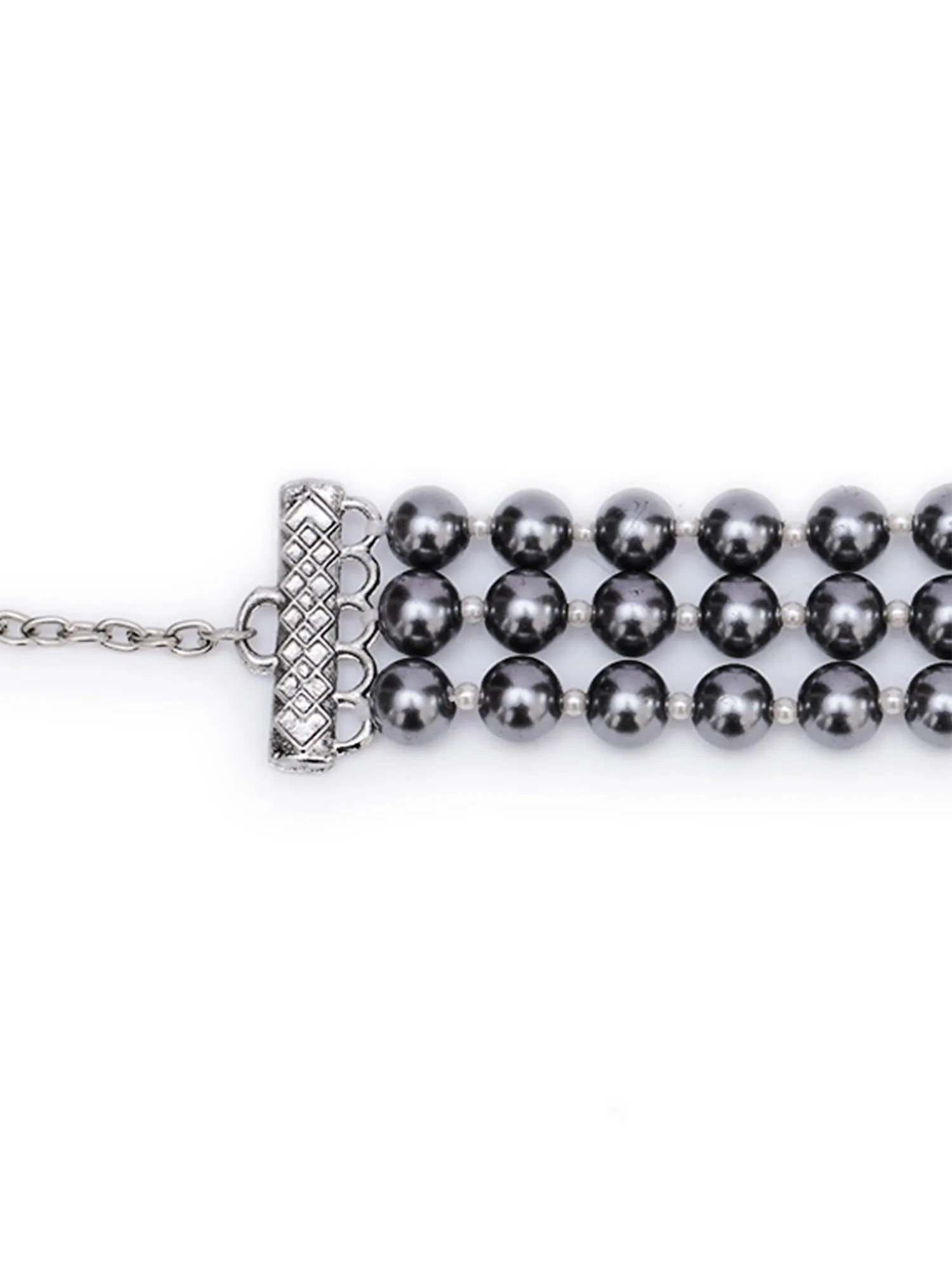 Grey Pearl Beaded Bracelet