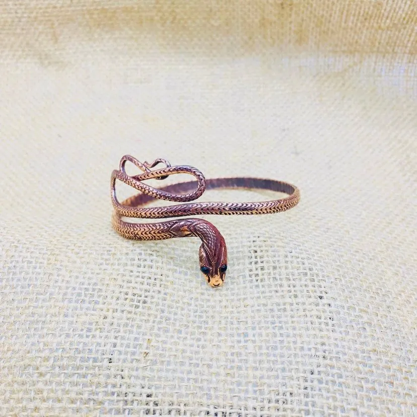 Handmade Copper Dragon Barcelet, Protection Bracelet, Tibetan Dragon Copper Cuff, Metal Cuff, Therapeutic Bracelet, Vintage Dragon Bracelet