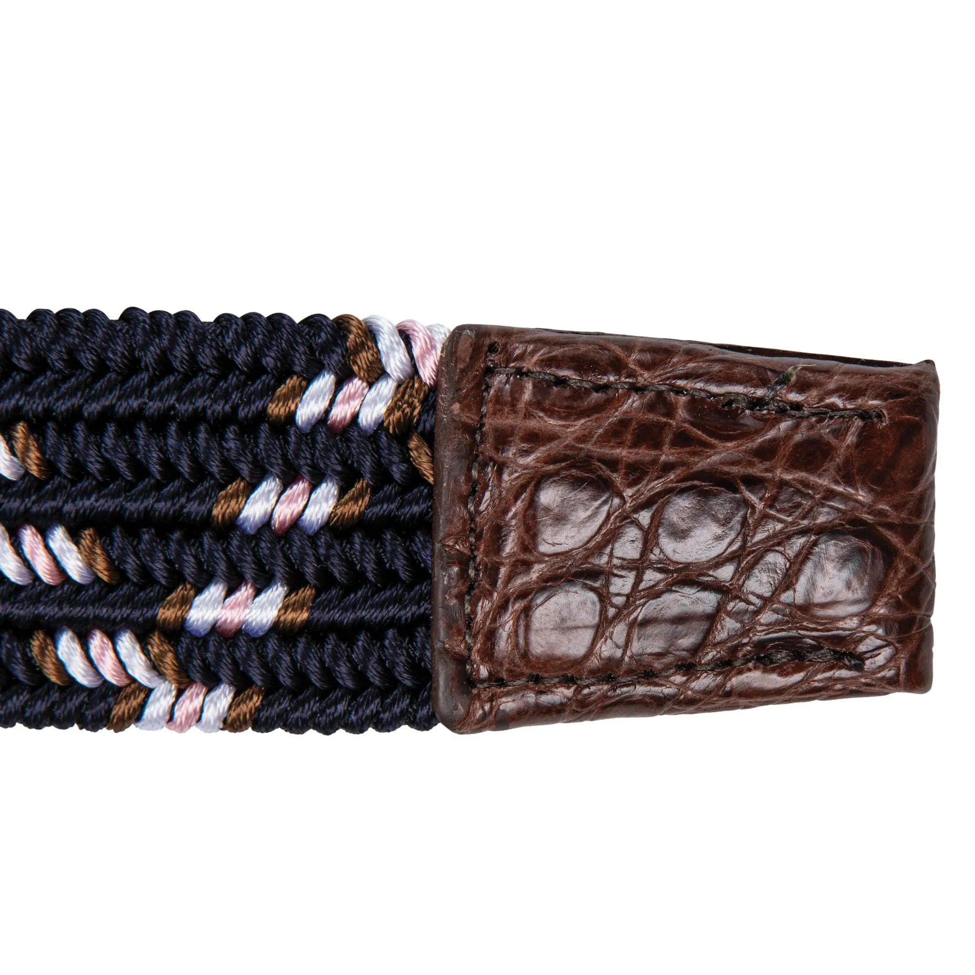 Hartford Stretch Belt with Crocodile Tabs