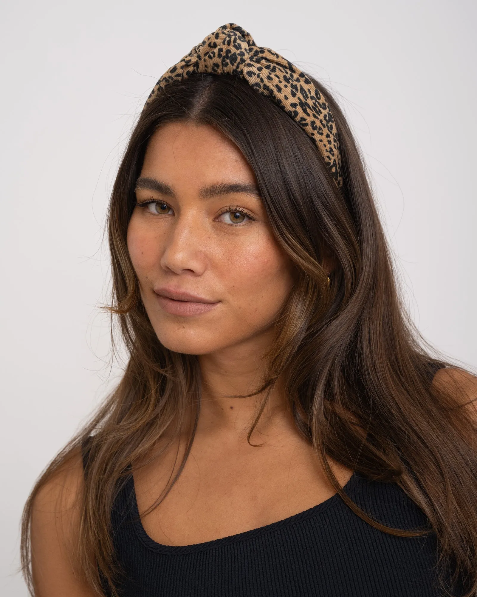 Headband Leopard Camel