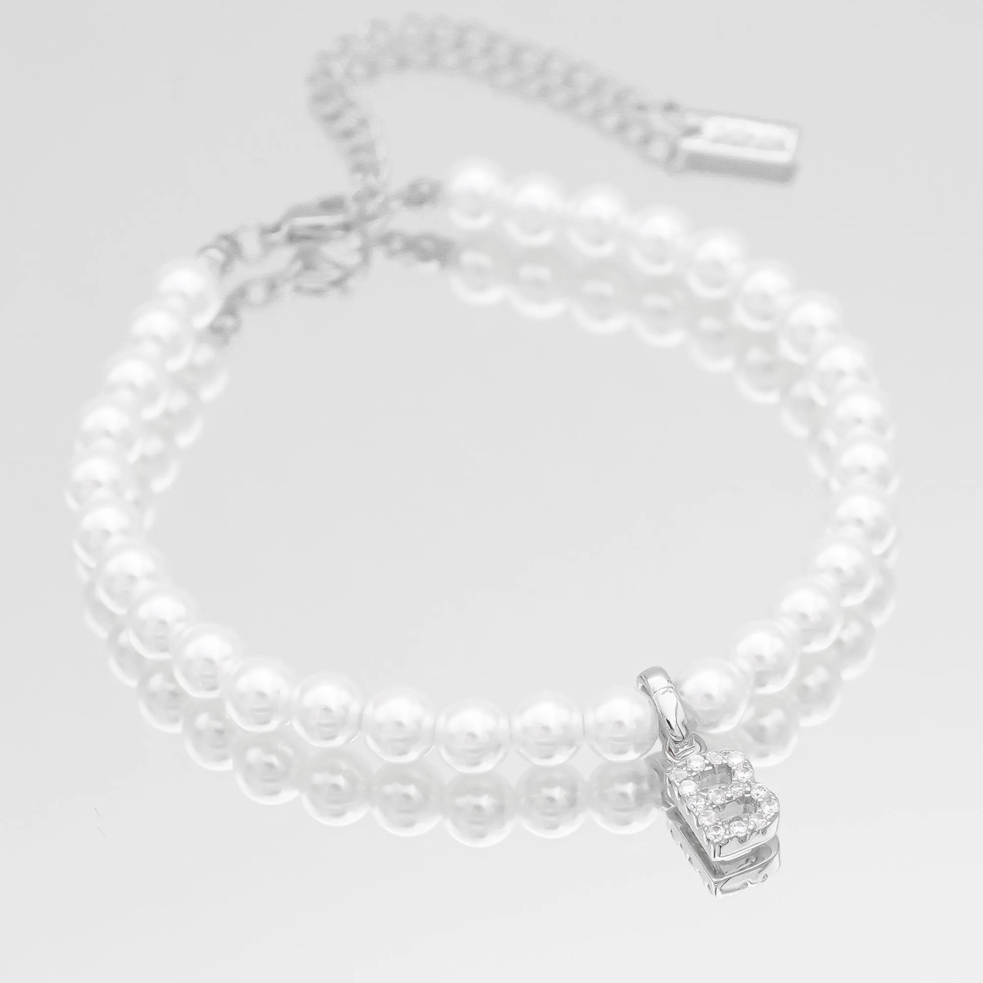 ICY Pearl Initial Bracelet