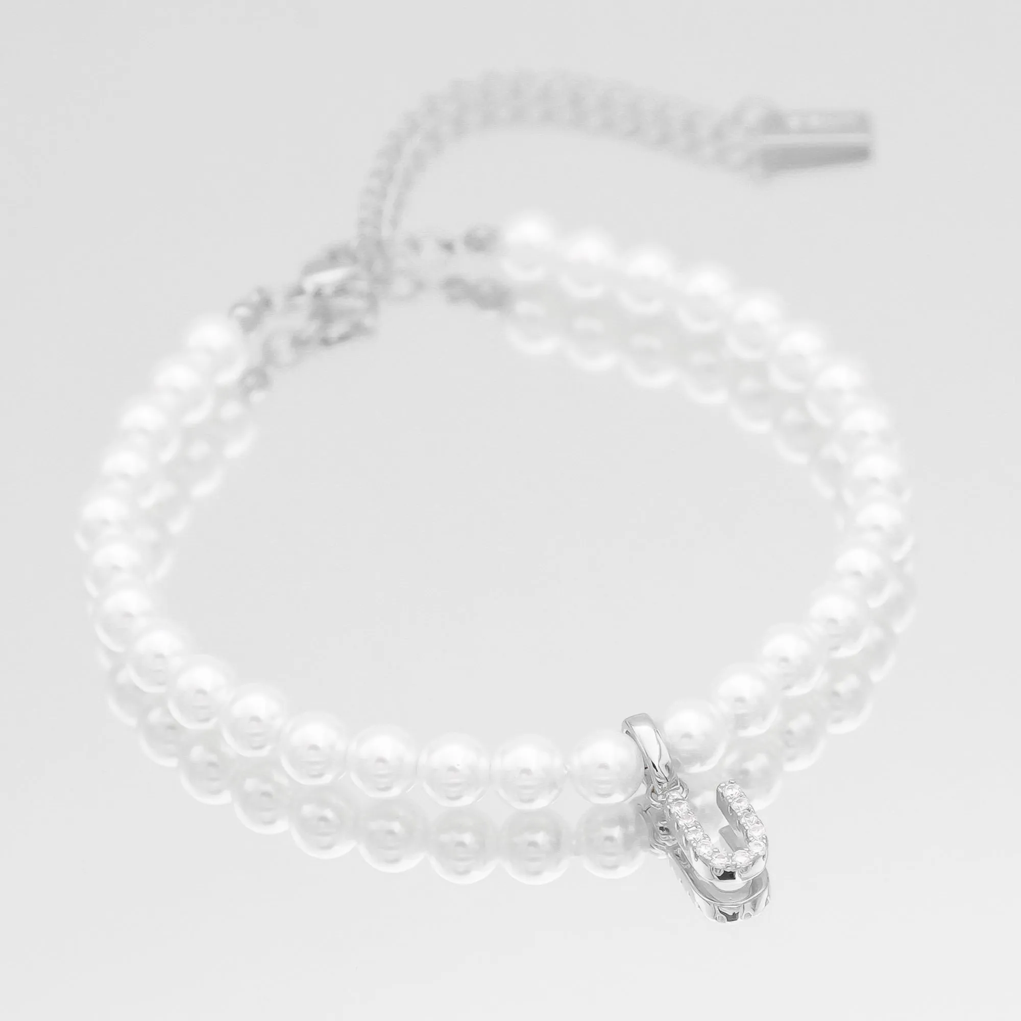 ICY Pearl Initial Bracelet