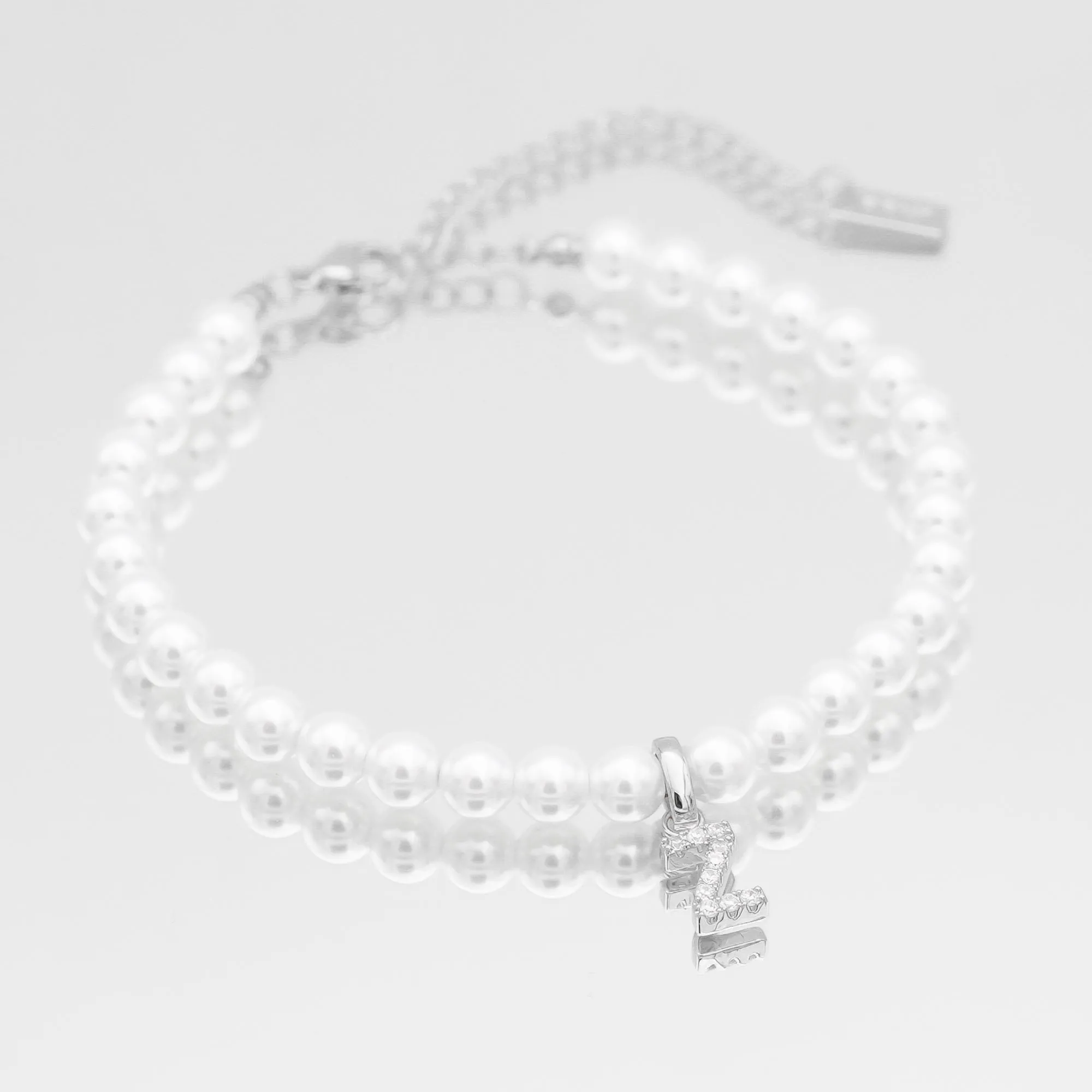 ICY Pearl Initial Bracelet