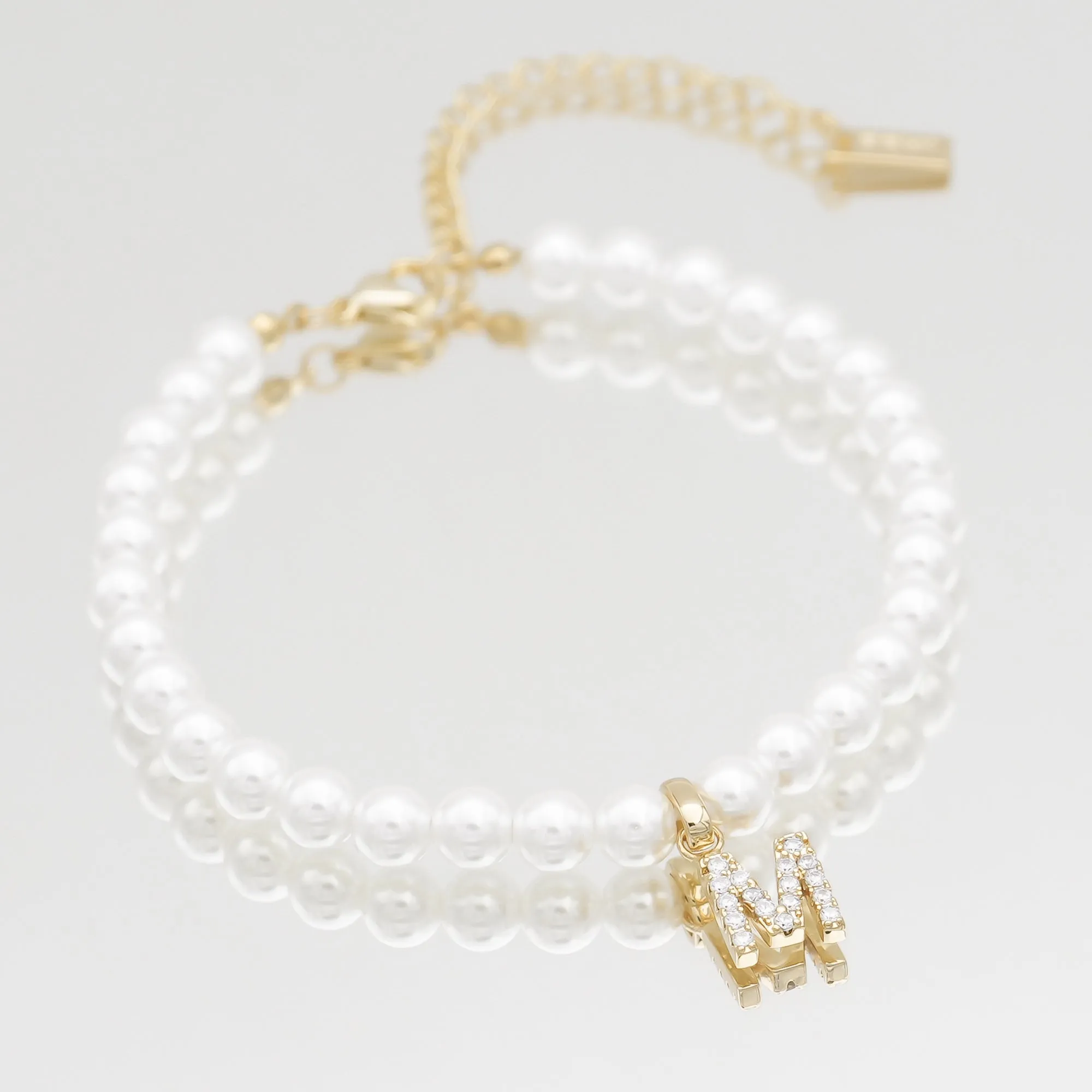 ICY Pearl Initial Bracelet