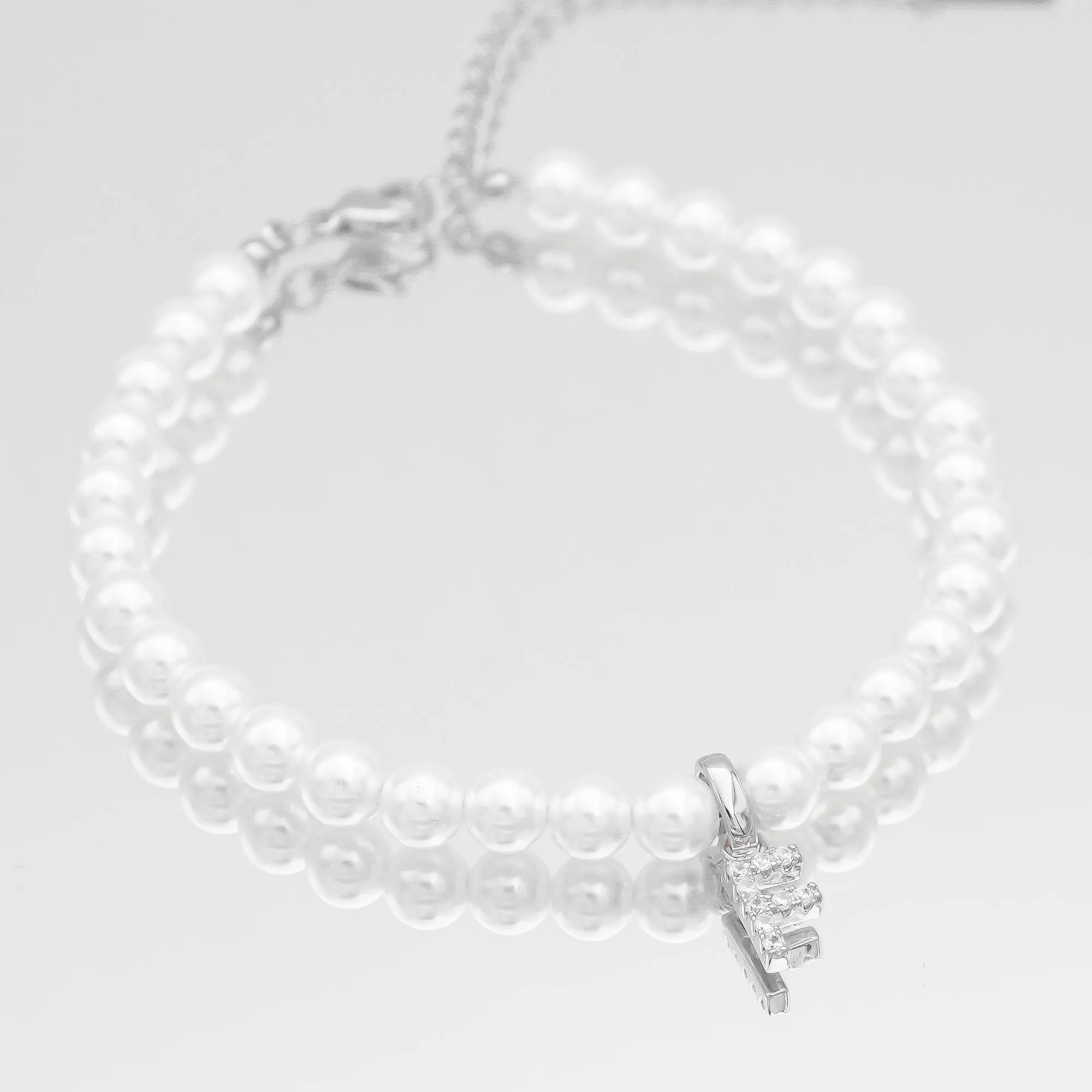 ICY Pearl Initial Bracelet