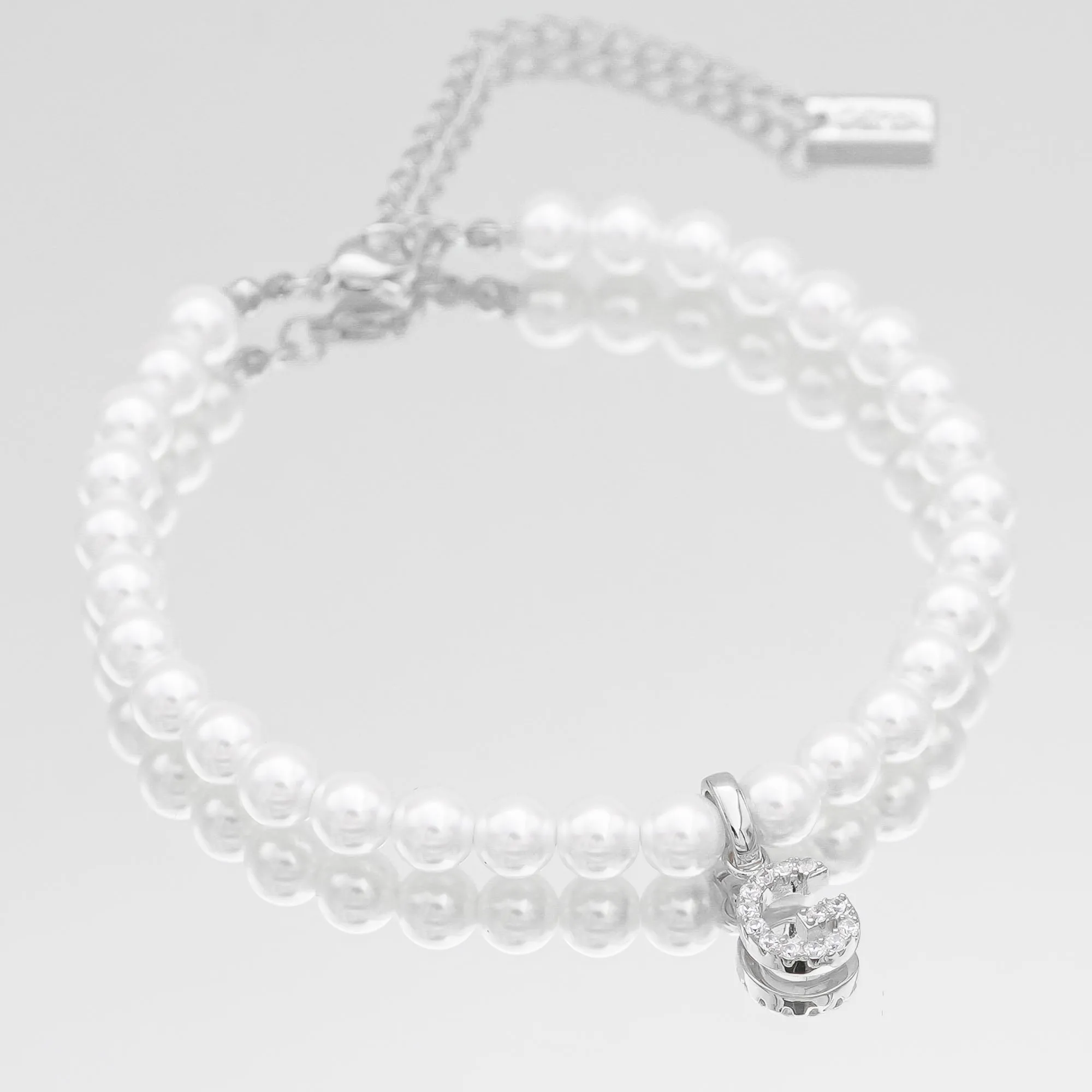 ICY Pearl Initial Bracelet