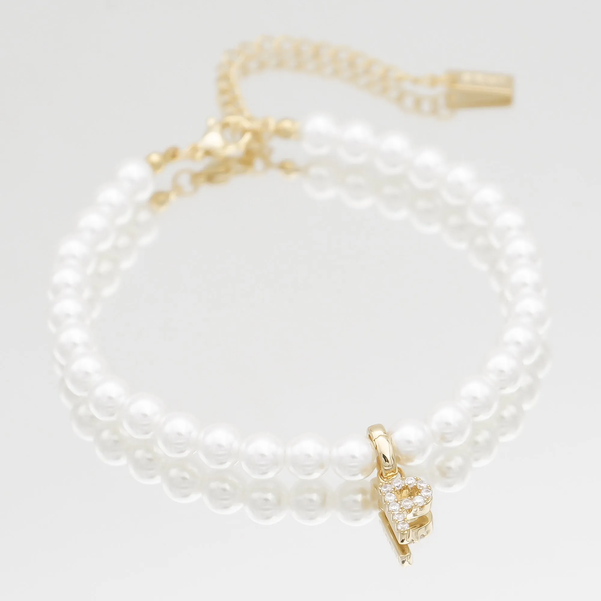 ICY Pearl Initial Bracelet