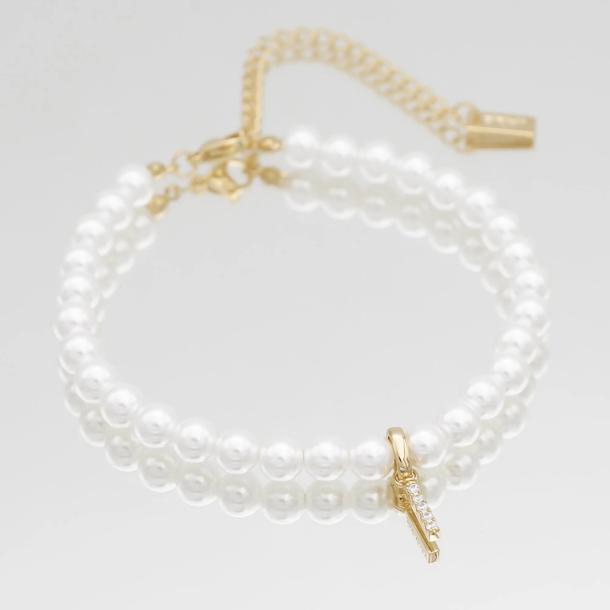 ICY Pearl Initial Bracelet