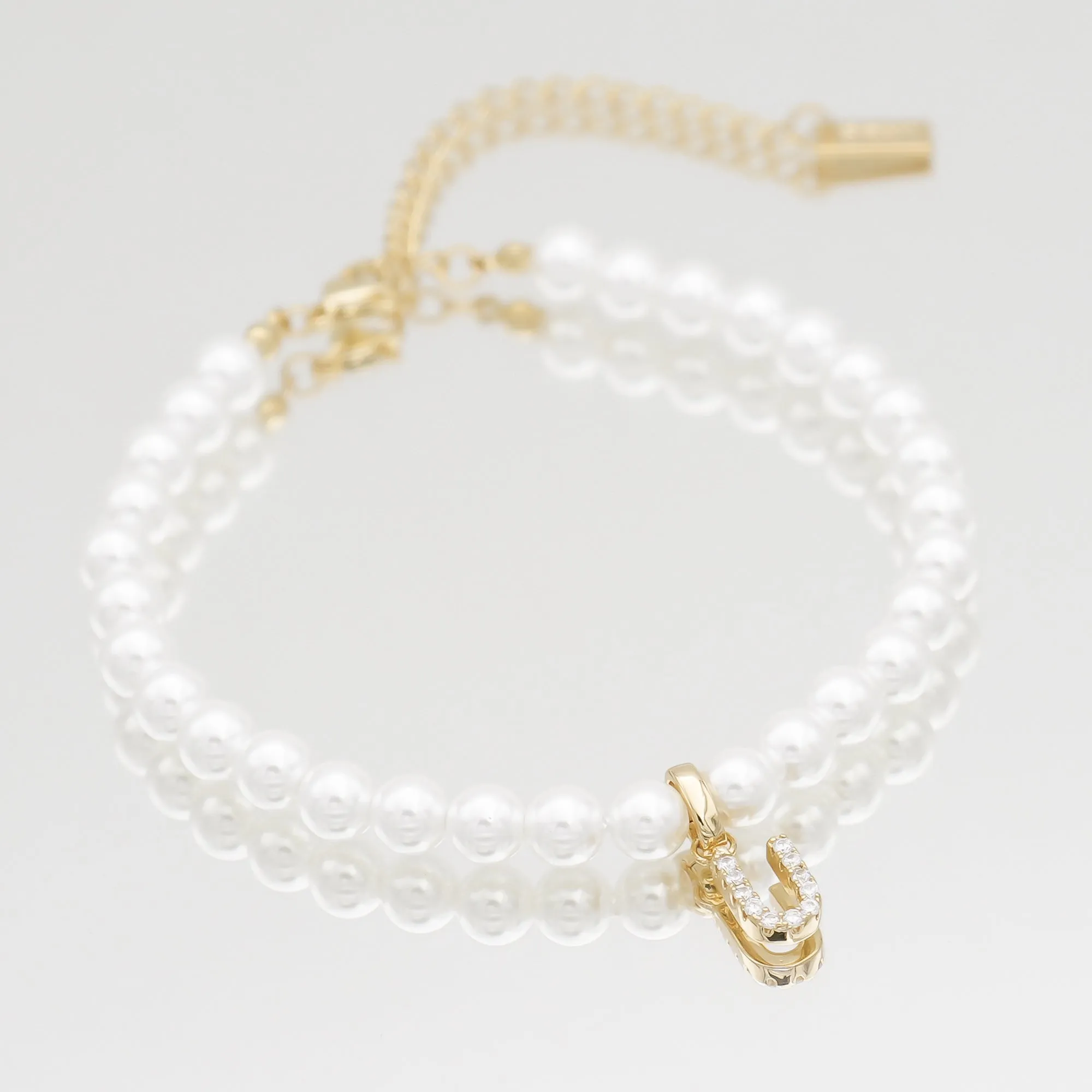 ICY Pearl Initial Bracelet