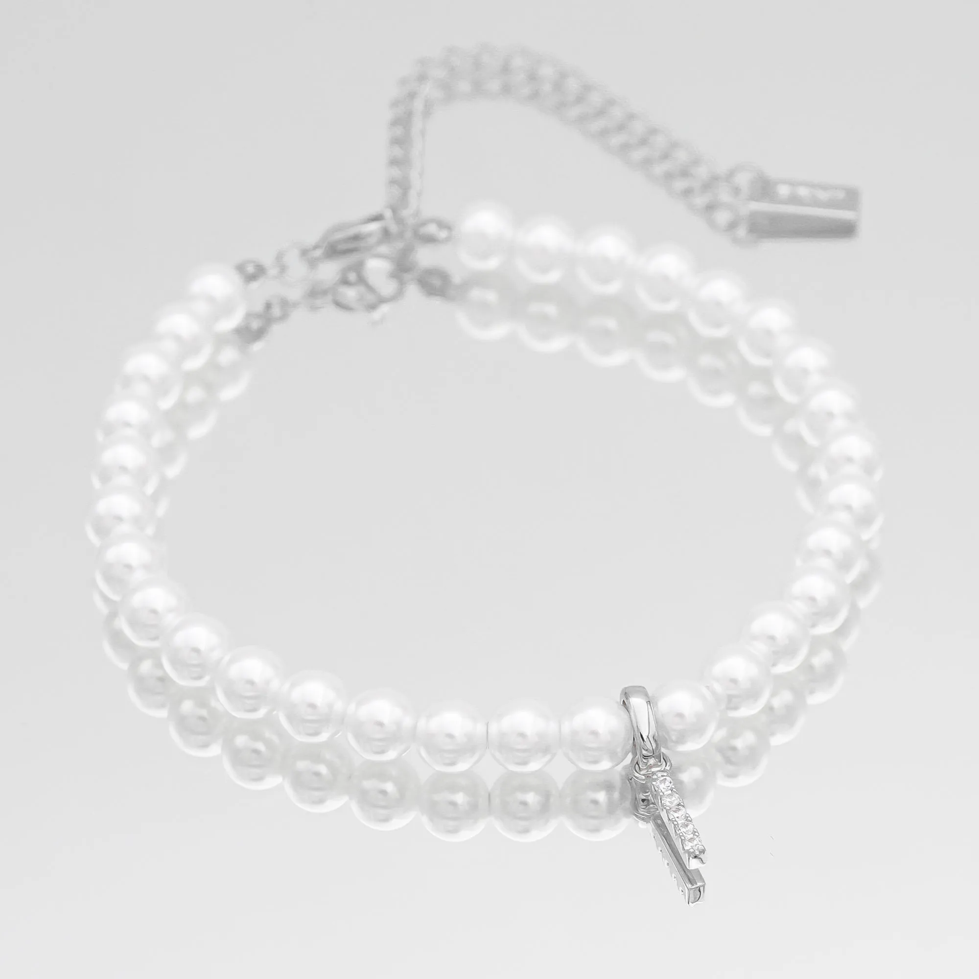 ICY Pearl Initial Bracelet