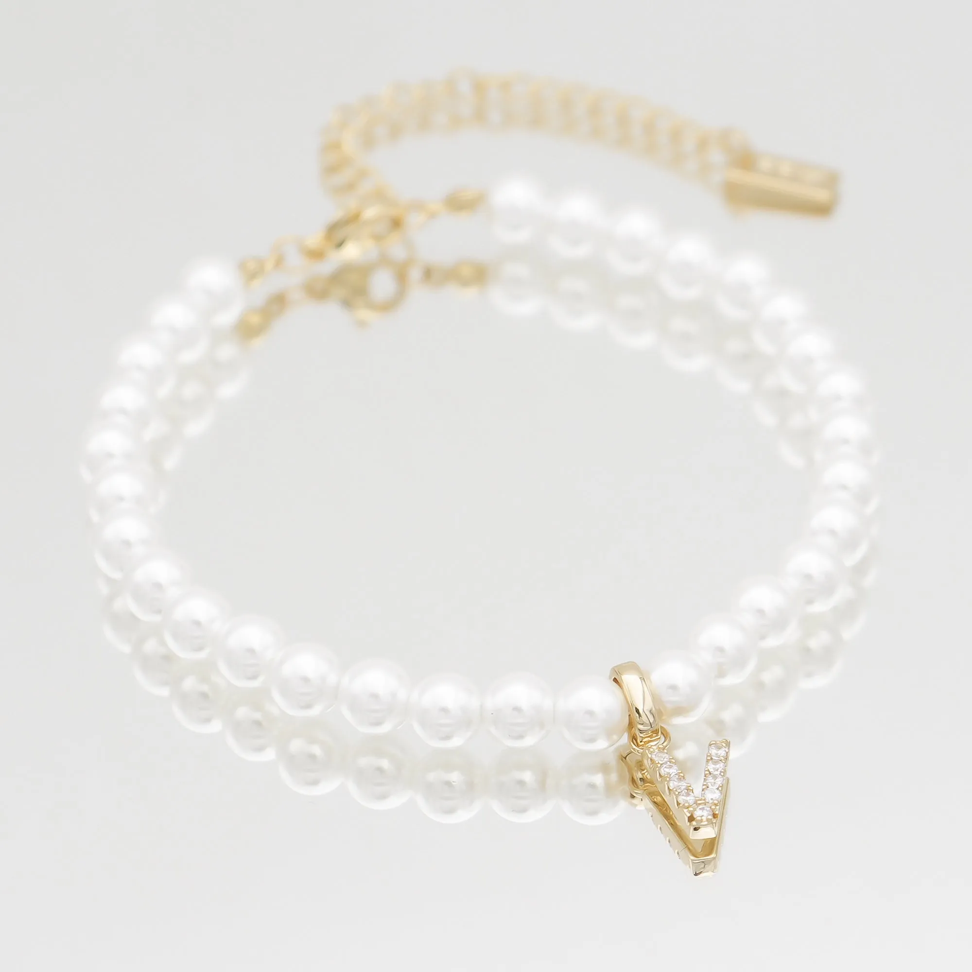 ICY Pearl Initial Bracelet