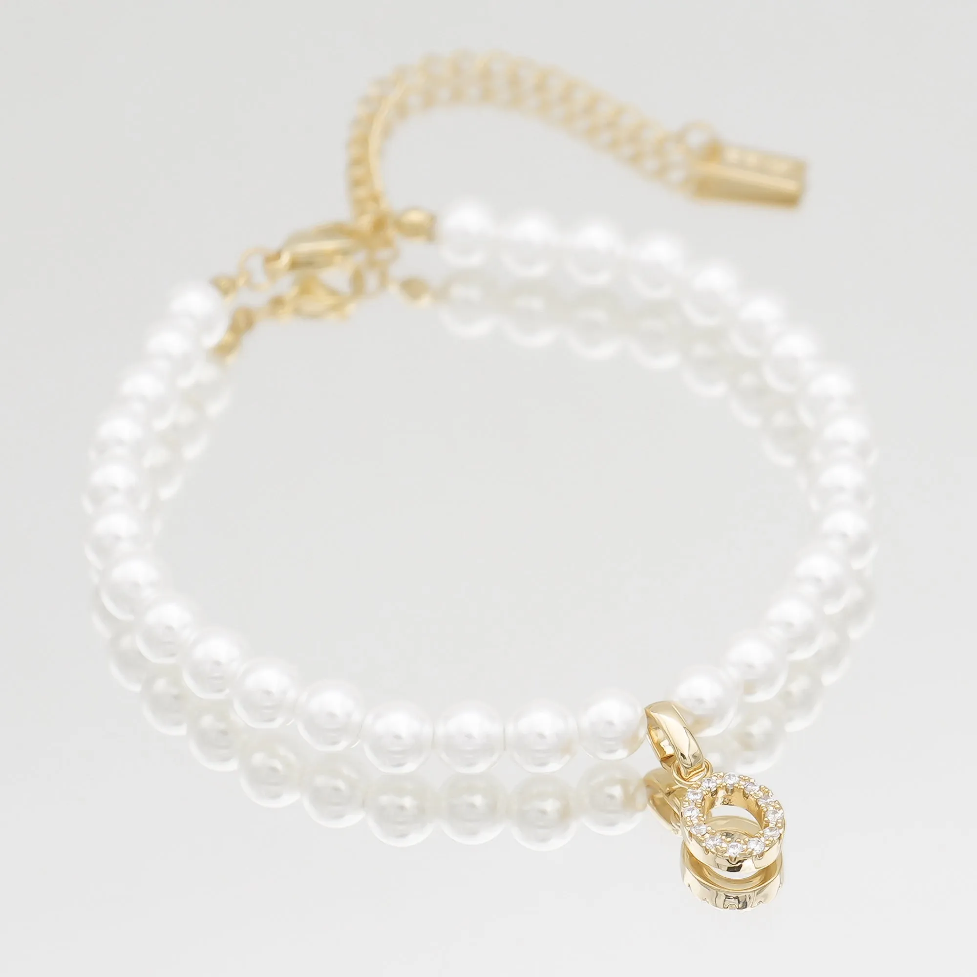 ICY Pearl Initial Bracelet