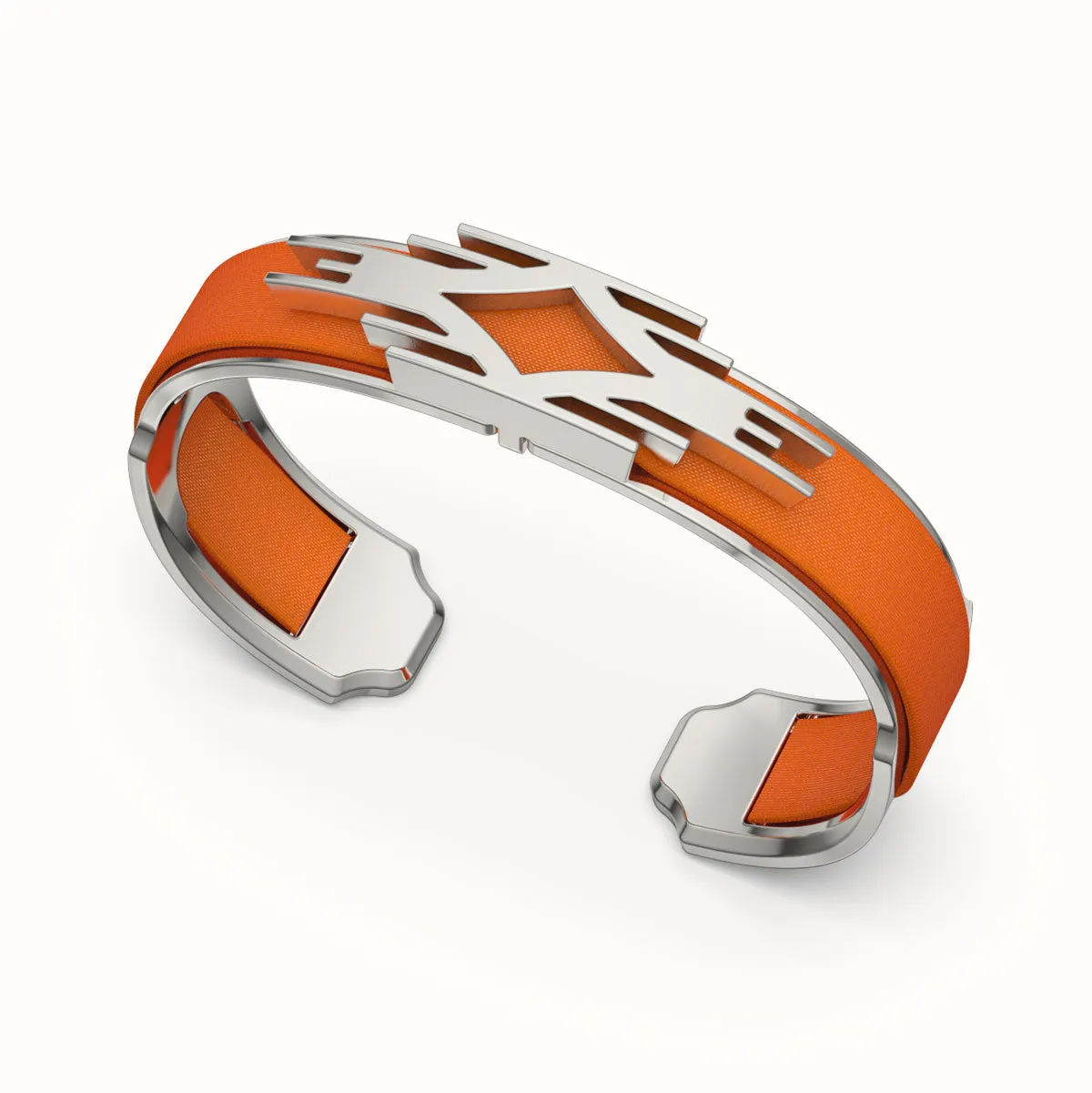 Ikat Silk Cuff - Lava Orange