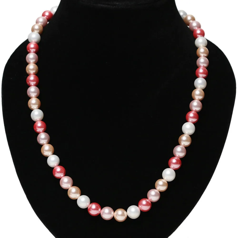 Imeora Multicolor 10mm Shell Pearl Necklace