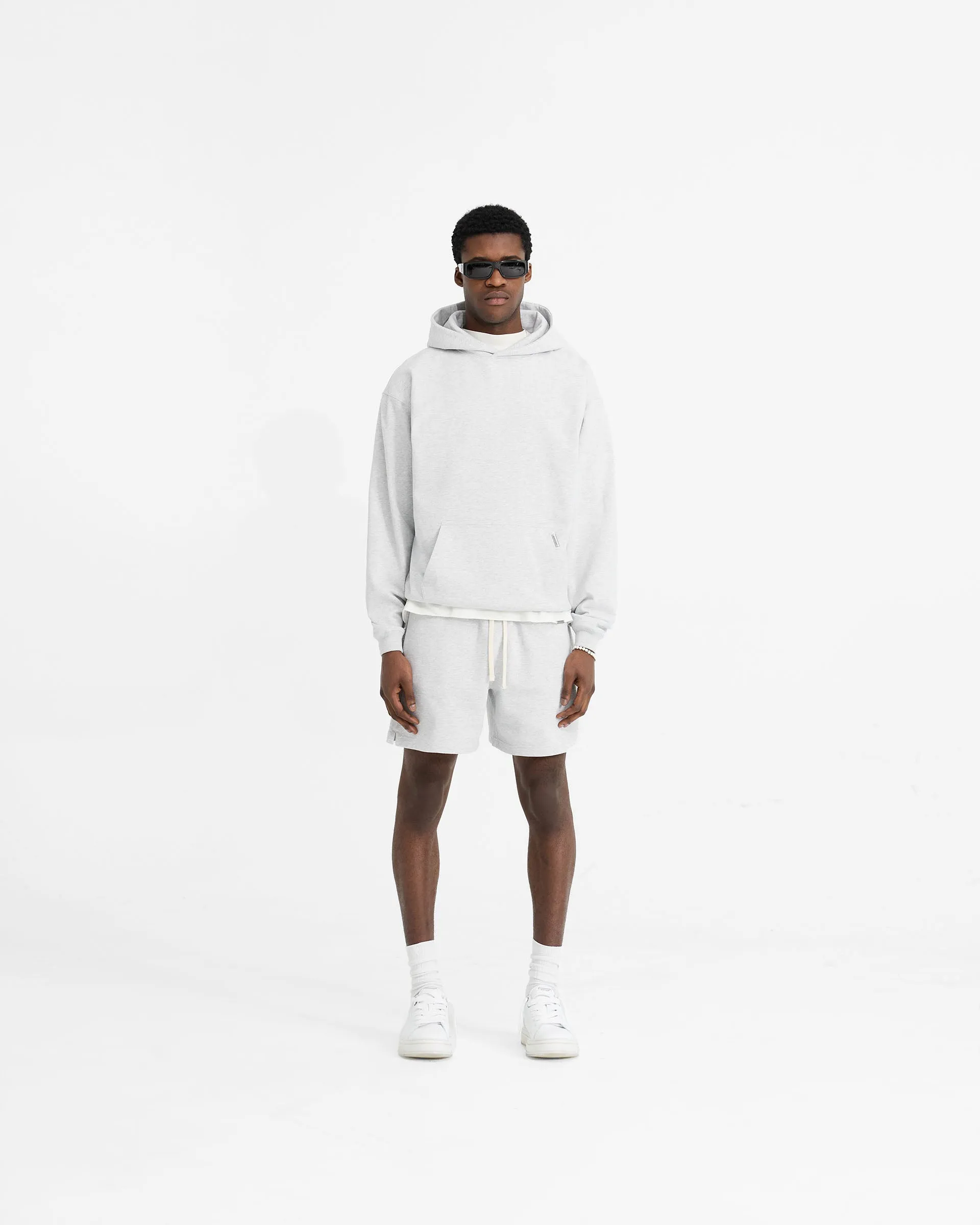 Initial Oversized Hoodie - Ice Grey Marl