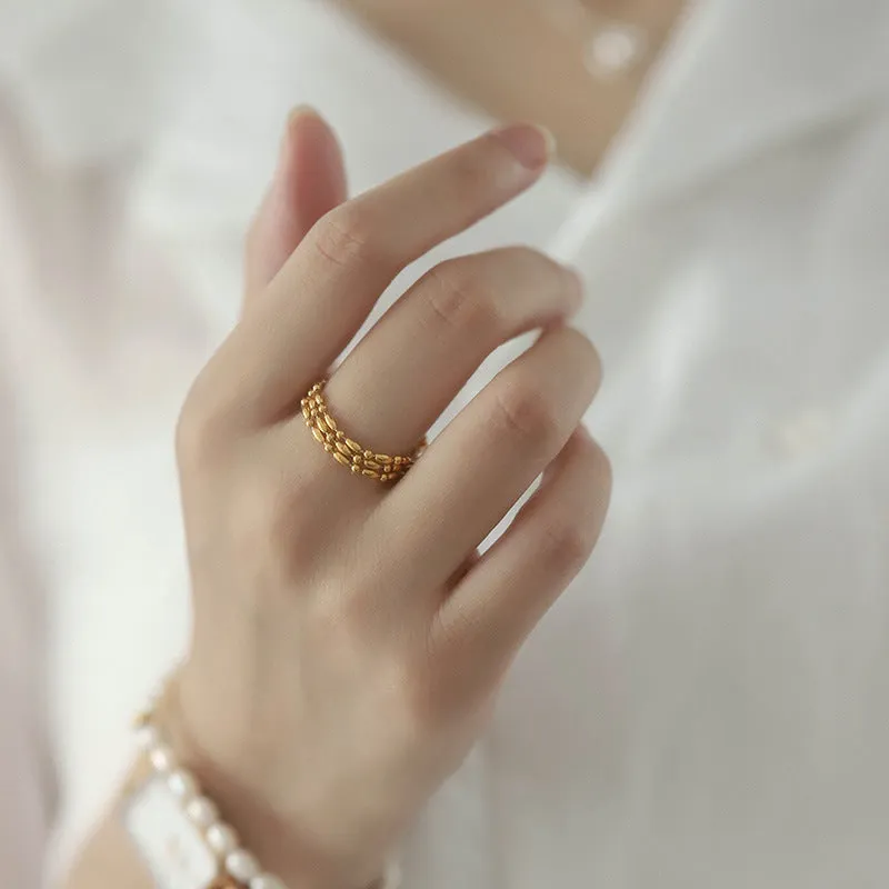 Just Lil Things Artificial Gold Rings JLTR0356