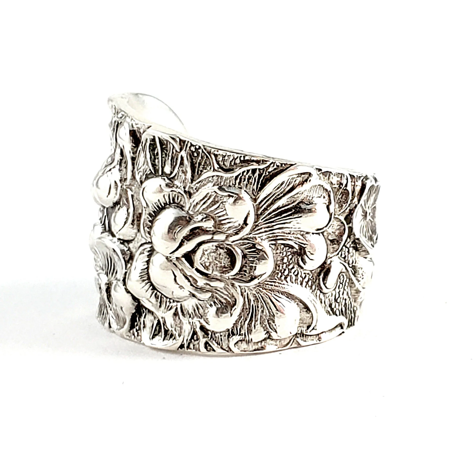 Kirk Stieff Rose Repousse Sterling Silver Spoon Ring