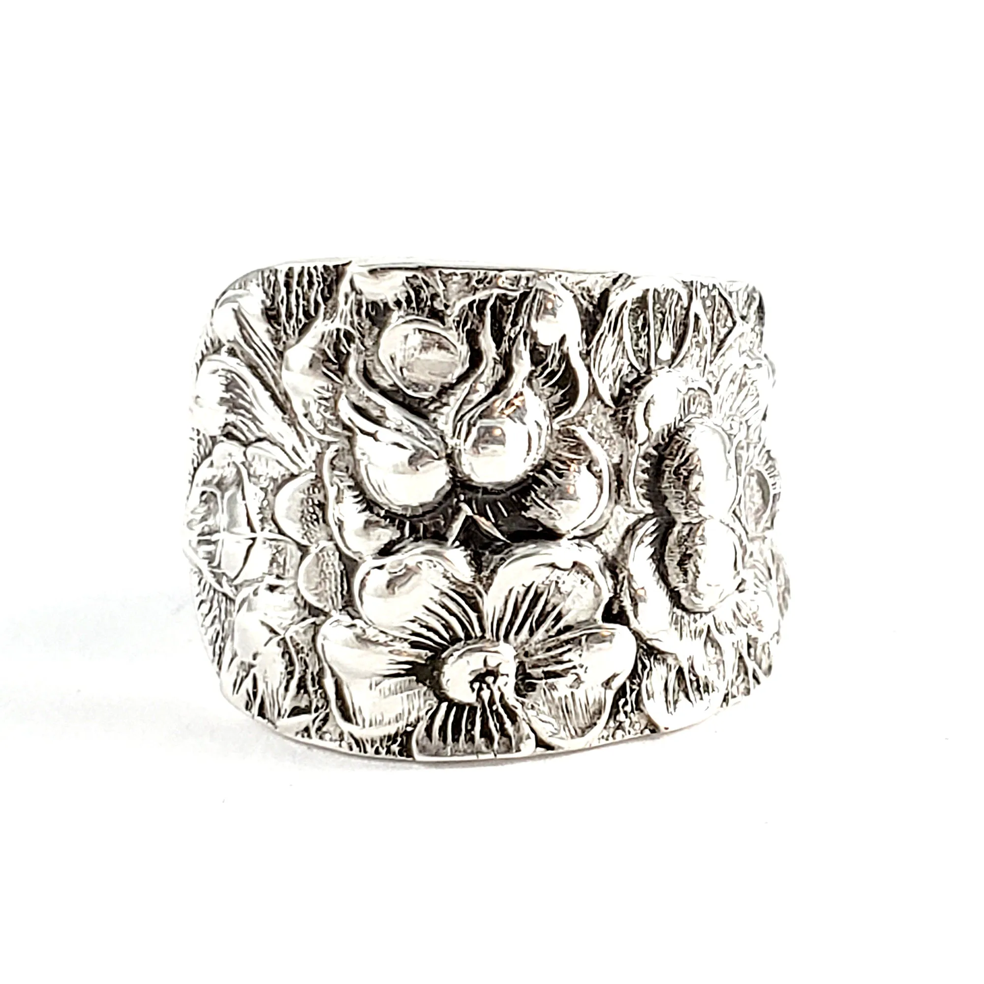 Kirk Stieff Rose Repousse Sterling Silver Spoon Ring