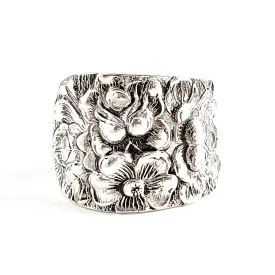 Kirk Stieff Rose Repousse Sterling Silver Spoon Ring