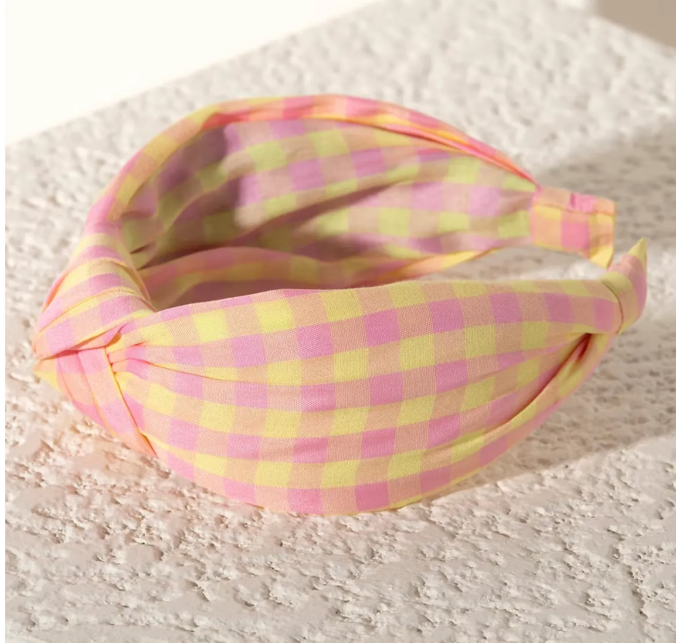 Knotted Checked Spring Headband