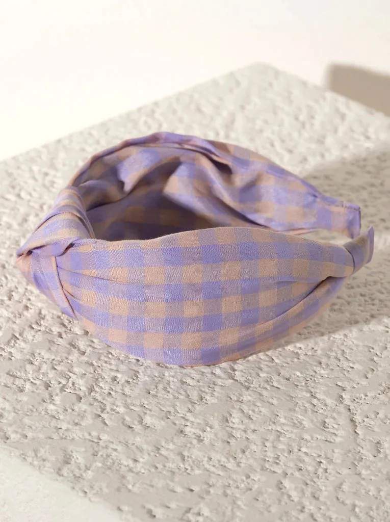 Knotted Checked Spring Headband