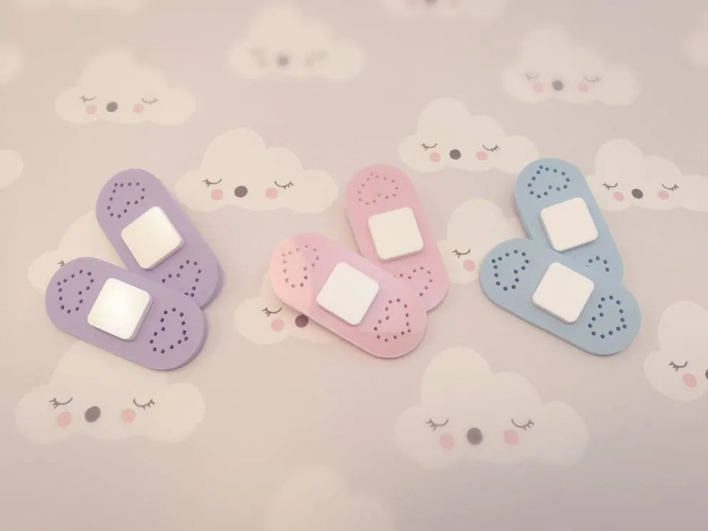 Lilac Pastel Bandaid Hair Clips