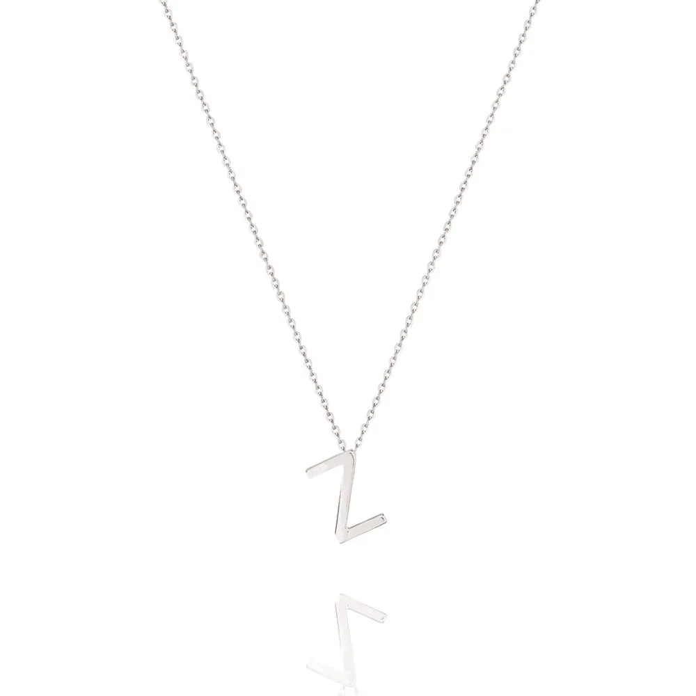 Linda Tahija Letter Necklace, Silver (A-Z)