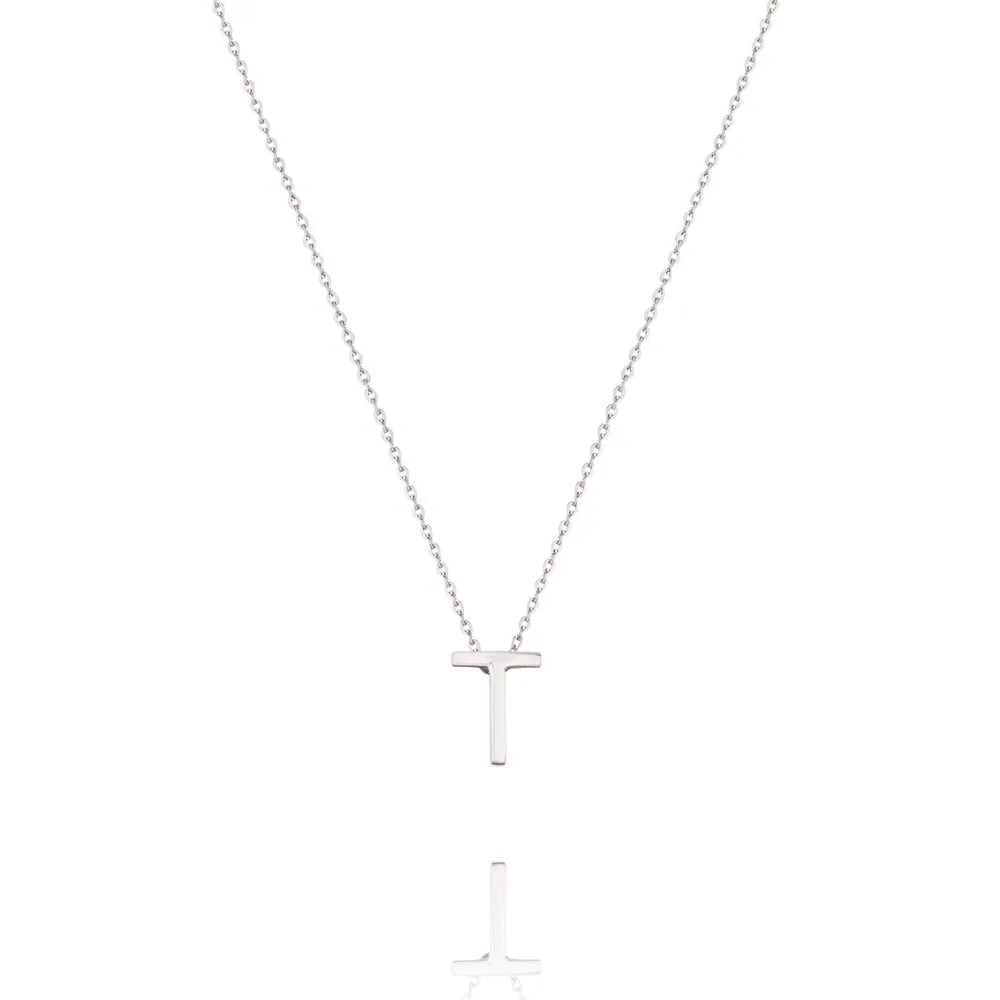 Linda Tahija Letter Necklace, Silver (A-Z)