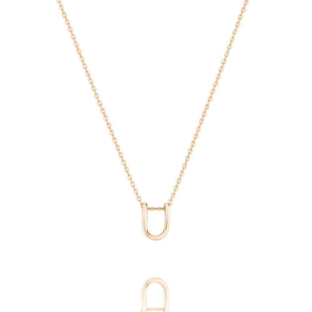 Linda Tahija Letter Necklace, Silver (A-Z)