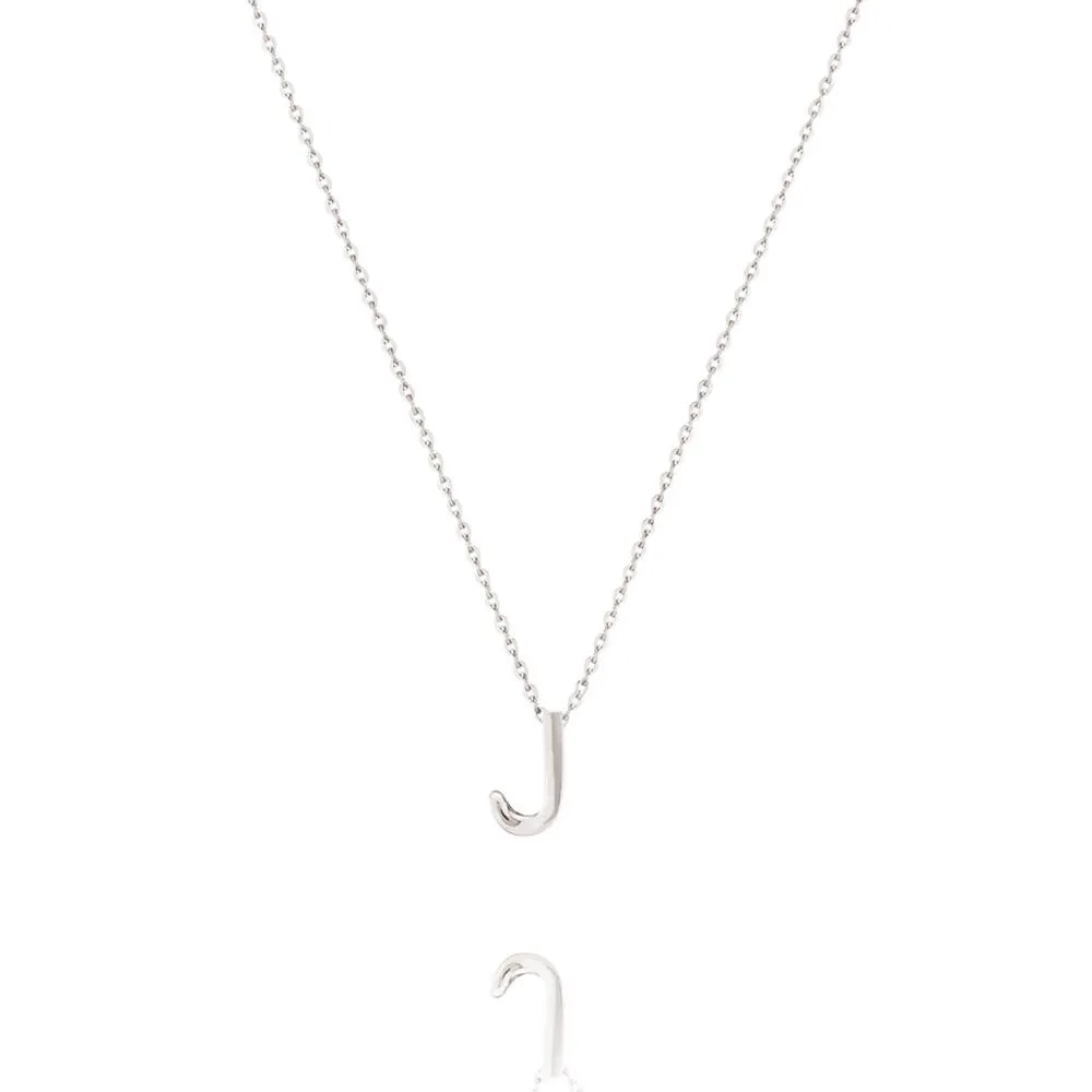 Linda Tahija Letter Necklace, Silver (A-Z)