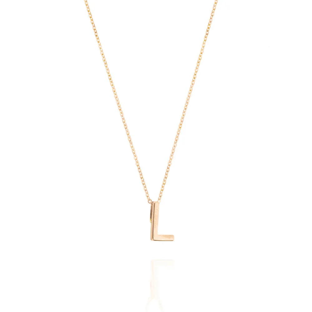 Linda Tahija Letter Necklace, Silver (A-Z)