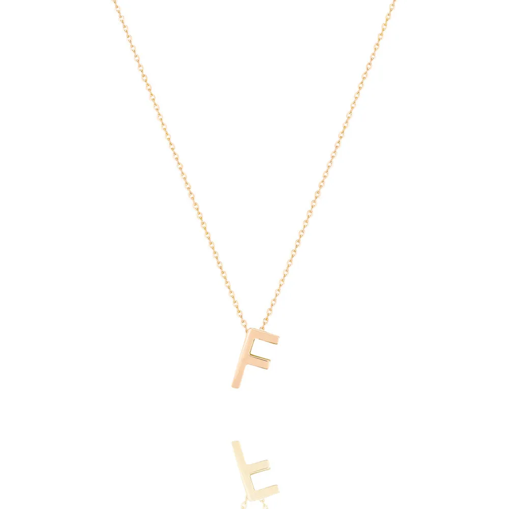 Linda Tahija Letter Necklace, Silver (A-Z)