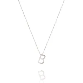 Linda Tahija Letter Necklace, Silver (A-Z)