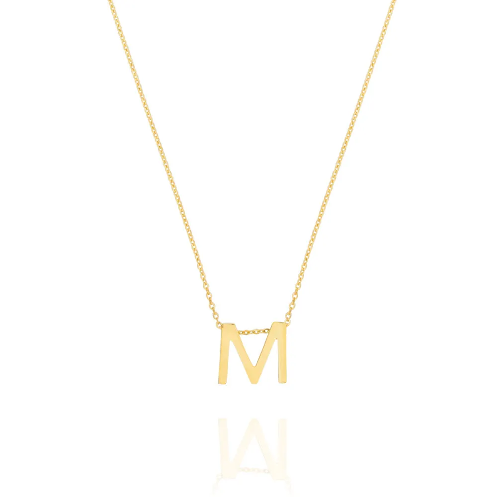 Linda Tahija Letter Necklace, Silver (A-Z)