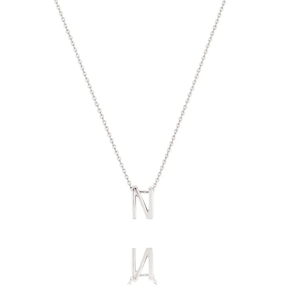 Linda Tahija Letter Necklace, Silver (A-Z)